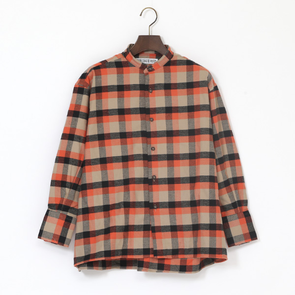CHECKバンドスモックネルシャツ・画像