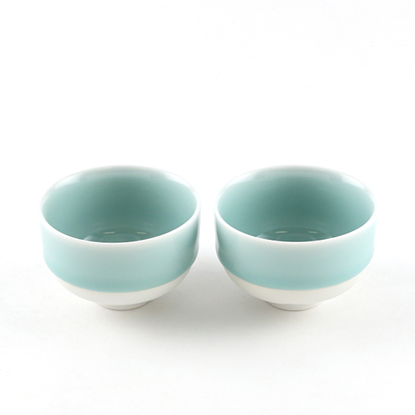 鍋島青磁煎茶碗 2個セット・画像