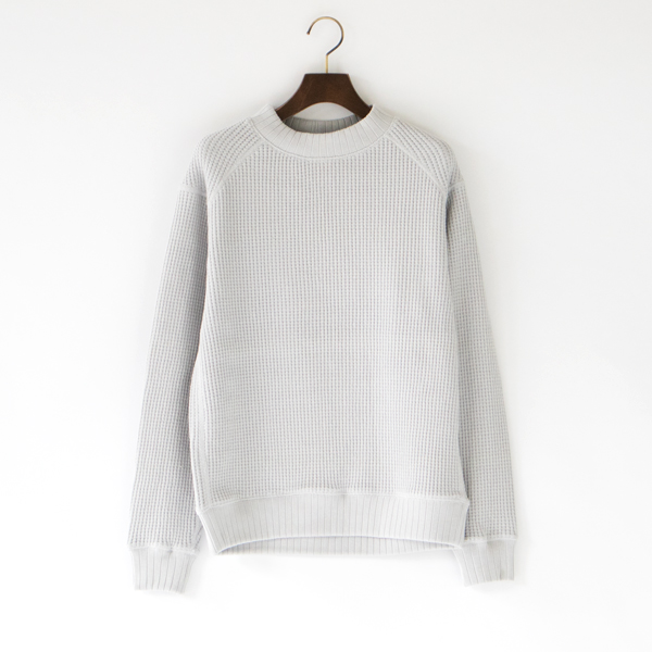 Lユニセックス WAFFLE MIDNECK STEEL SILVER・画像