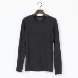 ANTHRACITE CHINEコットンカシミヤ クル-ネックロングスリ-ブカットソ-・画像