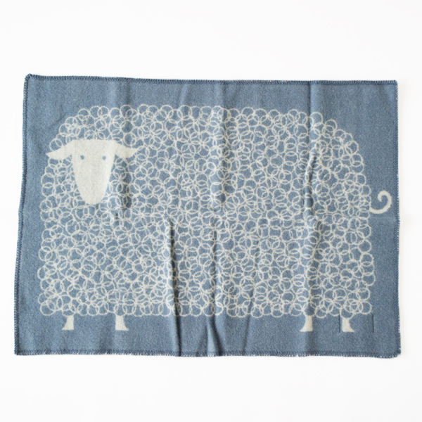 BLUE-WHITEブランケット（90×65）LAMMAS KILI・画像