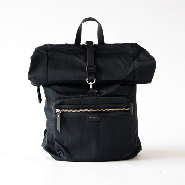 BLACK WITH BLACK LEATHERリュック SIV・画像