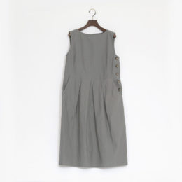 GREYコットンリネン バックサテンワンピ-ス・画像