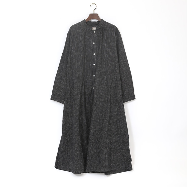 ストライプシャツワンピ-ス BLACK・画像