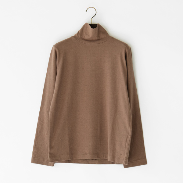CAMEL 1リネンコットンハイネック長袖Tシャツ・画像