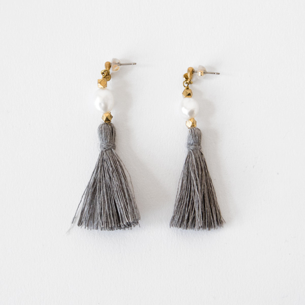 GRAYTassel × Pearl & Quartz ピアス・画像