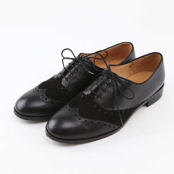 36ウィングチップシュ-ズ BETTA BLACK・画像