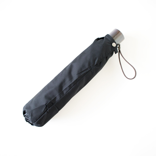 65cm 8本骨 メンズ ミラト-レ 3段折りたたみ傘 ブラック・画像