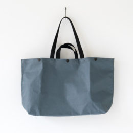 BLUE GREYCOATED CANVAS GEAR TOTE・画像