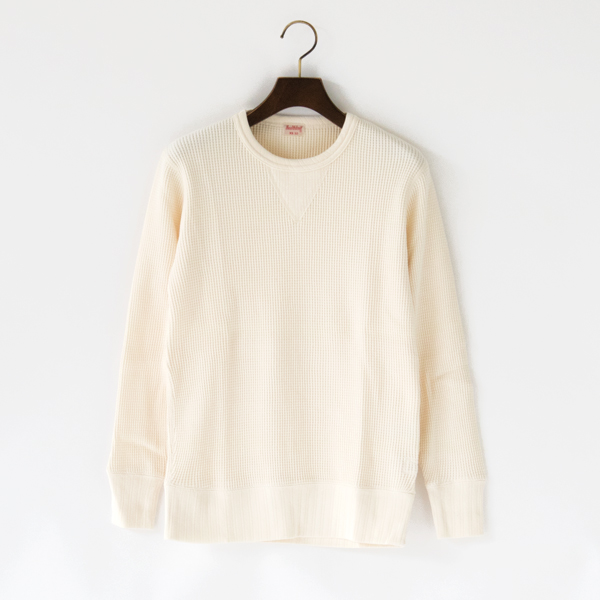 OFFス-パ-ヘビ-ワッフル スウェットロングスリ-ブ・画像