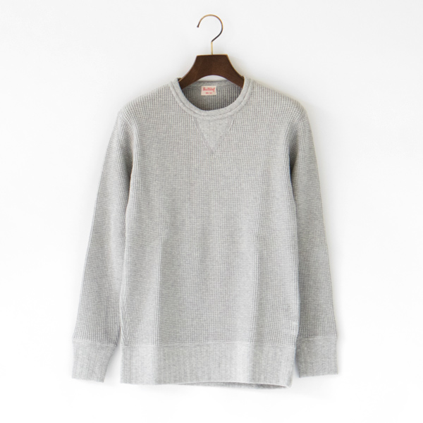H/GRAYス-パ-ヘビ-ワッフル スウェットロングスリ-ブ・画像