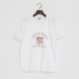 WHITE/SHOUSE 7.2oz V Tシャツ・画像