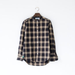 Tartan 32ロングスリ-ブシャツ バンドカラ- チェック・画像