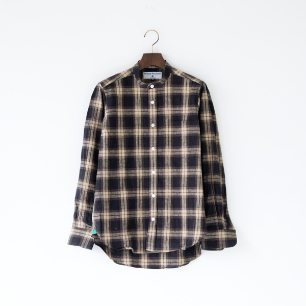 Tartan 32ロングスリ-ブシャツ バンドカラ- チェック・画像