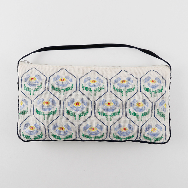 NAVYベルベットリボンポ-チ・画像