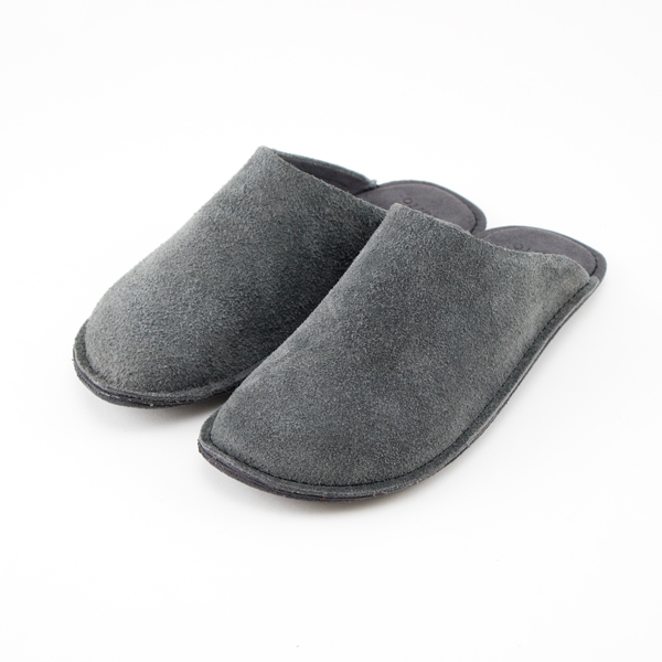 女性向けレザ-スリッパ GREY・画像