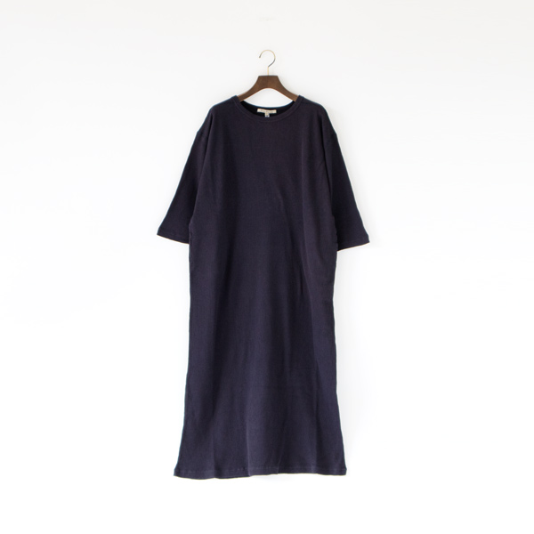 NAVYリネンコットン Baby Waffle ワンピ-ス・画像