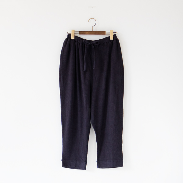 NAVYリネンコットン Baby Waffle サルエルパンツ・画像