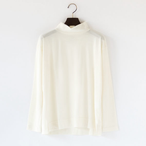 CREAMSuper120sウ-ル モックネックトップ・画像