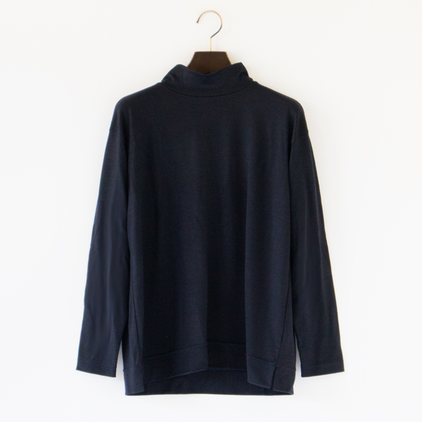 NAVYSuper120sウ-ル モックネックトップ・画像