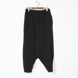 ブラックバンブ-ウ-ル スポ-ティ-サルエルパンツ・画像