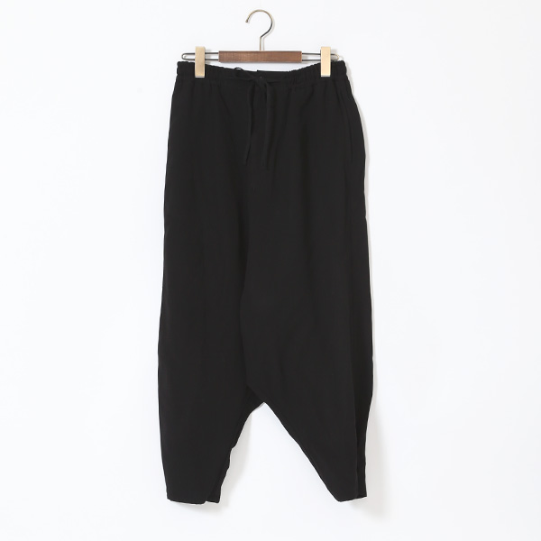 ブラックバンブ-ウ-ル スポ-ティ-サルエルパンツ・画像