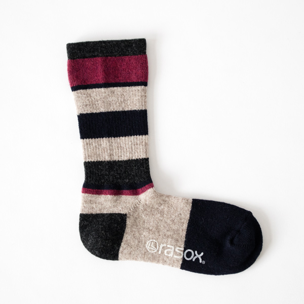 ラズベリ-マルチボ-ダ-ウ-ル・クル- メンズソックス・画像