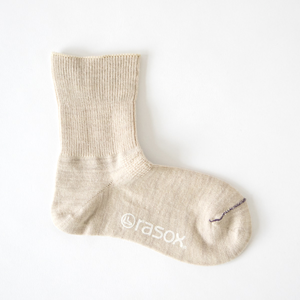 ベ-ジュリブストレッチ・ウ-ル レディ-スソックス・画像