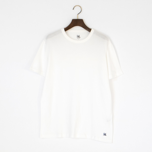 WHITE／Sユニセックス クル-ネック半袖Tシャツ・画像