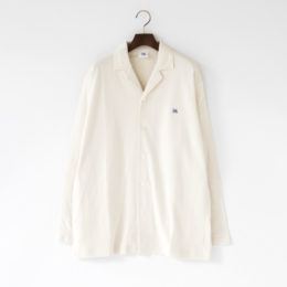 LIGHT BEIGE／Lメンズ パジャマシャツ・画像