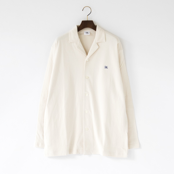 LIGHT BEIGE／Lメンズ パジャマシャツ・画像