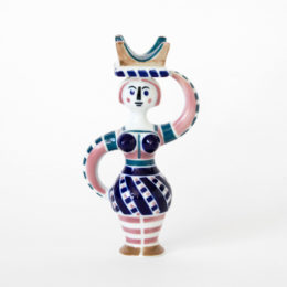 働く女性1陶製置物 人物・画像