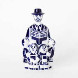 先生と子どもたち陶製置物 人物・画像