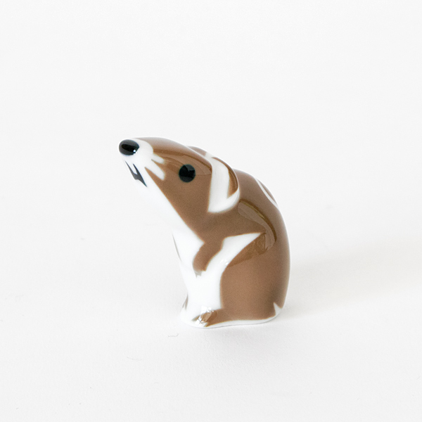 ネズミ陶製置物 動物・画像