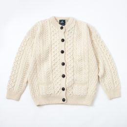 WHITEメリノウ-ル ケ-ブルカ-ディガン・画像