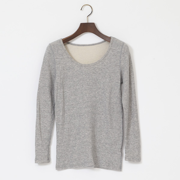 杢グレ-なめらかインナ-Tシャツ・画像