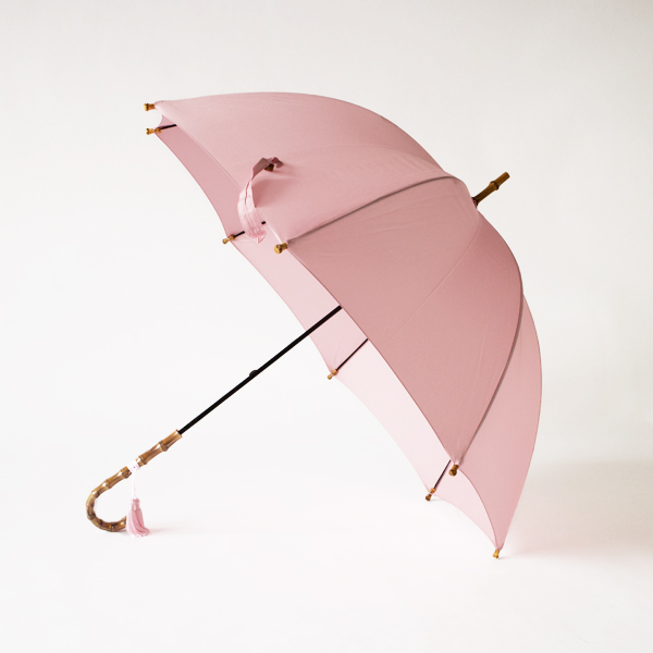 PALE PINK/60cm 8本骨レディ-ス長傘 無地・画像