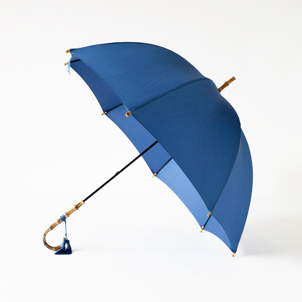 DEEP BLUE/60cm 8本骨レディ-ス長傘 無地・画像