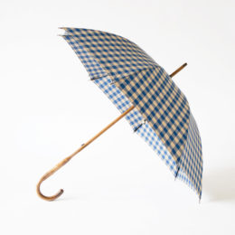 BLUE×BEIGEレディ-ス晴雨兼用長傘 ギンガムチェック・画像