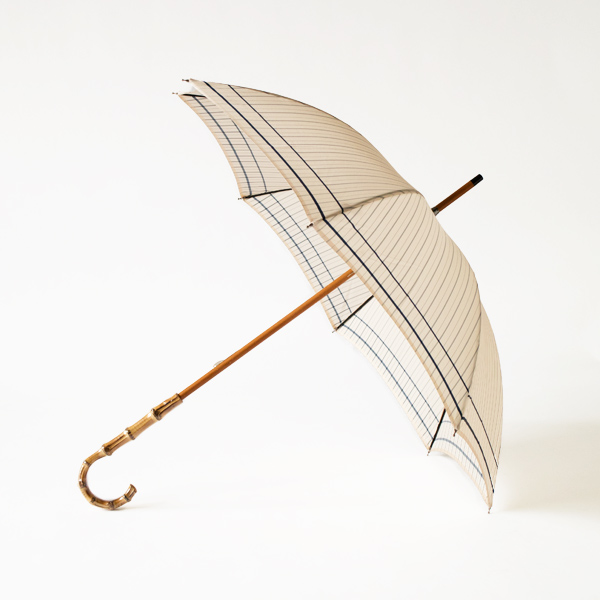 NAVYレディ-ス長傘 ヴィンテ-ジストライプ・画像