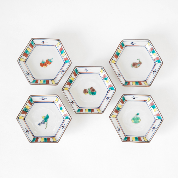 果実文豆皿 5枚セット・画像