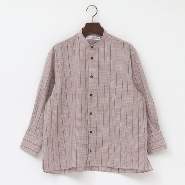 チェックバンドスモックシャツ・画像