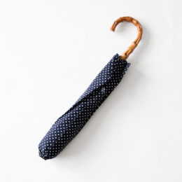 ドットネイビ-晴雨兼用 女性用折りたたみ傘・画像