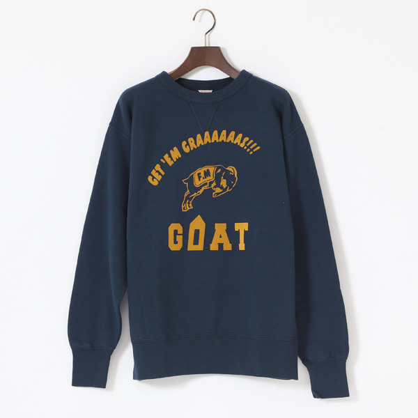 DARK BLUE 3COPE 裏毛プリントスウェット・画像