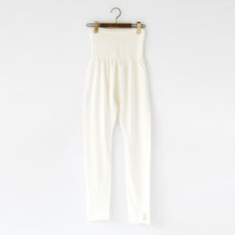 OFF WHITEおなかをつつむ コットンパンツ レギンスタイプ・画像