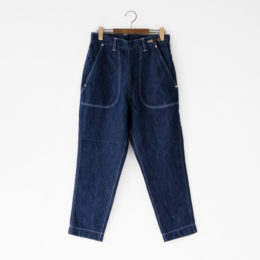 0コットンリネン デニムパンツ indigo・画像