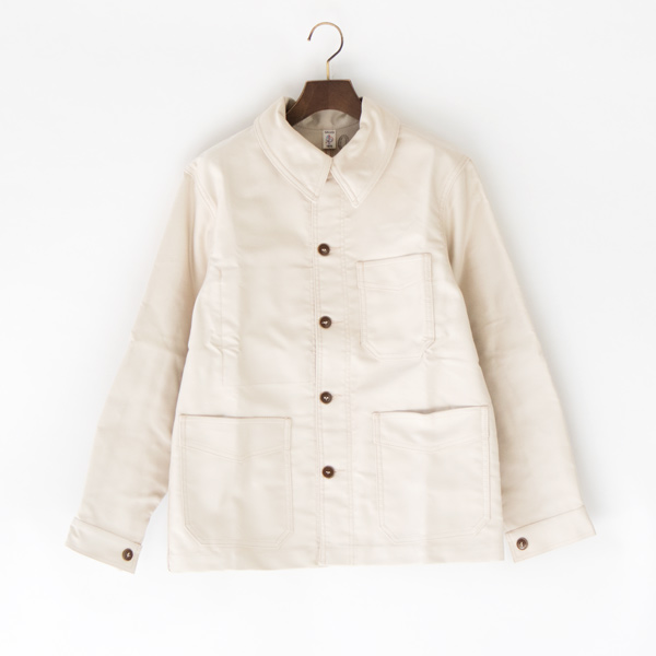 2ユニセックス TRADITIONAL WORKER JACKET カバ-オ-ル BEIGE・画像