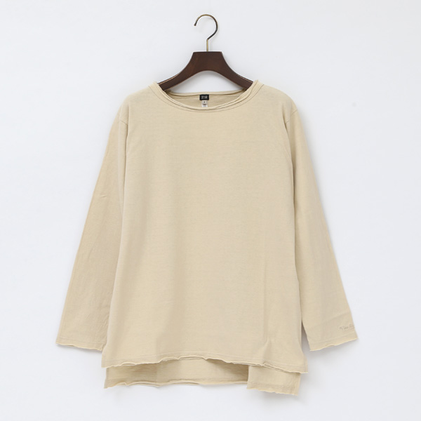 IVORYリネンコットン カットオフ長袖Tシャツ・画像