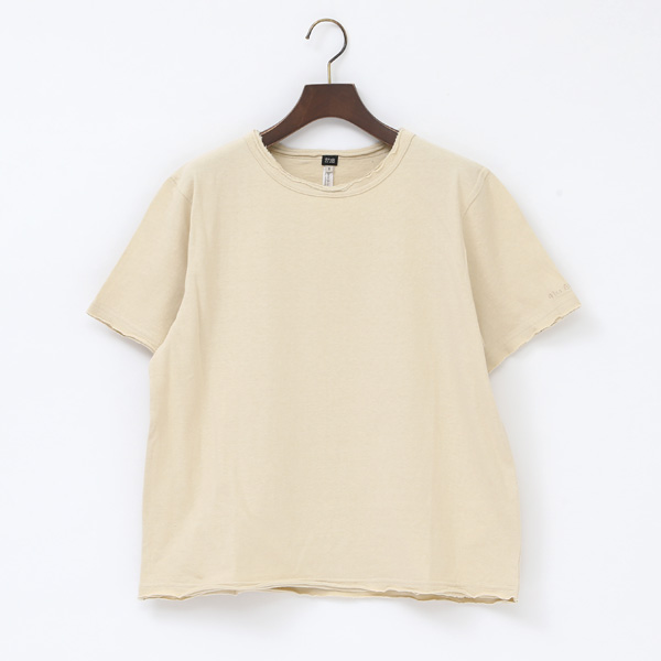 IVORYリネンコットン カットオフ半袖Tシャツ・画像