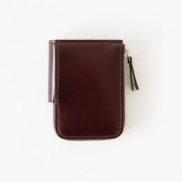 BROWNCORDOVAN ROUND-ZIP KEYCASE・画像